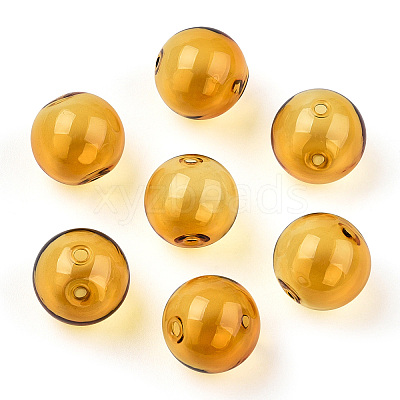 Transparent Blow High Borosilicate Glass Globe Beads GLAA-T003-09C-1
