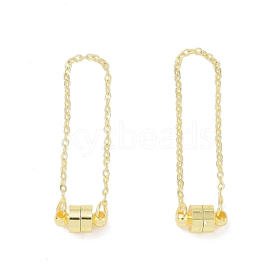 Brass Magnetic Clasp with Cable Safety Chain LS-KK-F839-035G-1