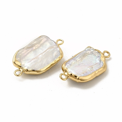 Baroque Natural Keshi Pearl Connector Charms PEAR-P004-11KCG-1