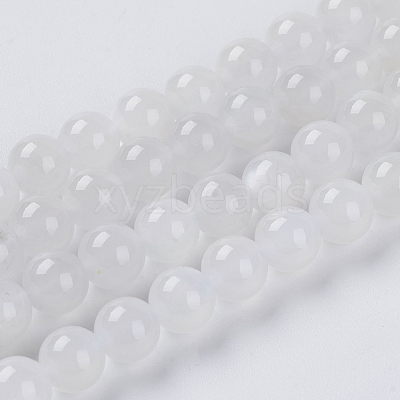 Natural White Moonstone Beads Strands G-G559-6mm-1