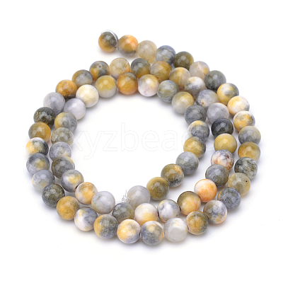 Natural Dyed Persian Jade Gemstone Bead Strands X-G-R271-8mm-XP26-1