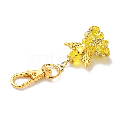 Angel Glass & Alloy Pendant Decorations HJEW-MZ00360-03-1