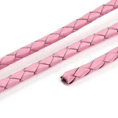 Braided Cowhide Leather Cord NWIR-N005-01D-4mm-1
