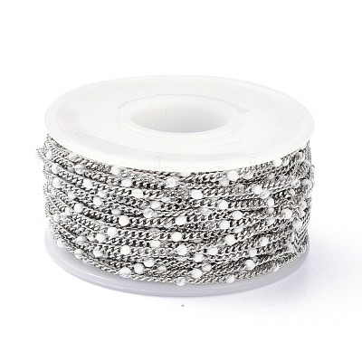 304 Stainless Steel Enamel Curb Chains CHS-P013-01P-11-1