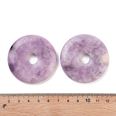Natural Lepidolite Pendants X-G-K099-50mm-02-1