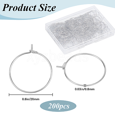 200Pcs Brass Wine Glass Charm Rings KK-SP0001-31A-P-1