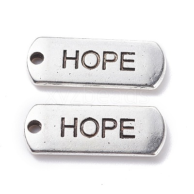 (Defective Closeout Sale: Blister) Tibetan Style Alloy Inspirational Message Pendants TIBEP-XCP0001-02-1