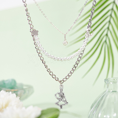 60Pcs 5 Styles Tibetan Style Alloy Pendants FIND-HY0002-80-1