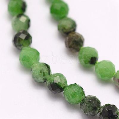 Natural Ruby in Zoisite Beads Strands G-F509-36-3mm-1