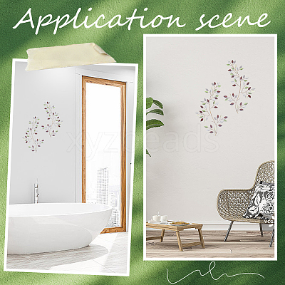 Iron Leaves Branch  Wall Decorations AJEW-WH0513-30A-1