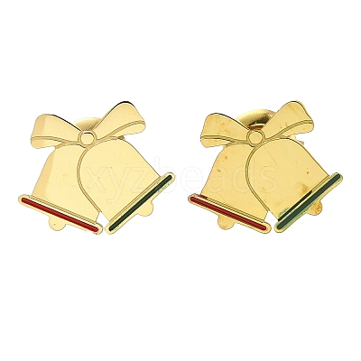 Ion Plating(IP) 304 Stainless Steel Enamel Stud Earrings EJEW-I316-03G-08-1