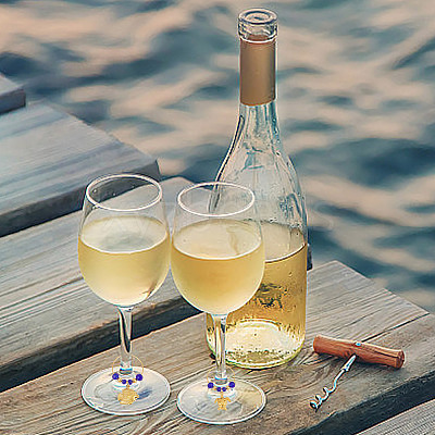 24Pcs 6 Styles Alloy Wine Glass Charms AJEW-GO00014-1