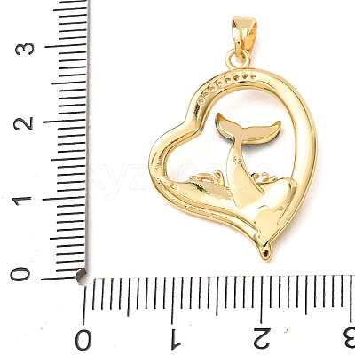 Brass Micro Pave Clear Cubic Zirconia Pendants CU-CBA8A7D-02G-F-1