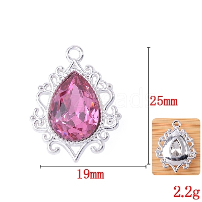 Glass Rhinestone Pendants FIND-WH0021-91S-06-1