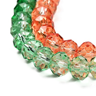Transparent Painted Glass Beads Strands DGLA-A034-T6mm-A04-1