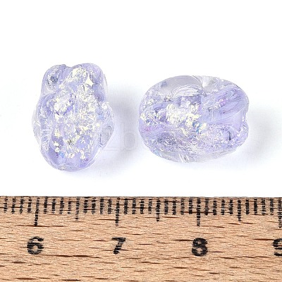 Handmade Foil Glass Beads Strands FOIL-N033-02D-1