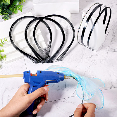 30Pcs 3 Styles Hair Accessories Iron Hair Band Findings OHAR-TA0001-08B-1