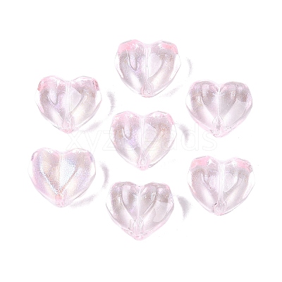 Baking Paint Transparent Glass Beads DGLA-N022-02H-1