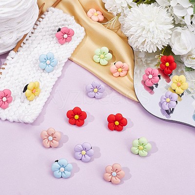 24Pcs 8 Colors Resin Shoe Decorations DIY-CP0010-15-1
