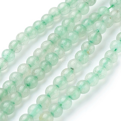 Natural Green Aventurine Beads Strands X-G-G099-4mm-17-1