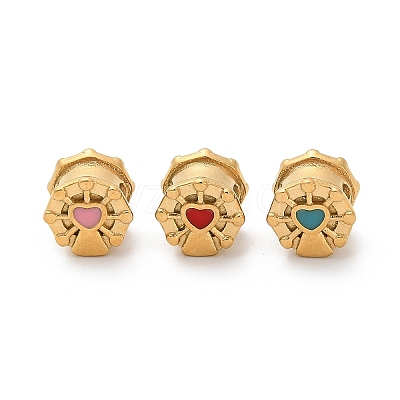 304 Stainless Steel Enamel Beads STAS-K306-46G-1