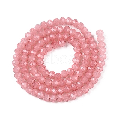 Baking Paint Imitation Jade Glass Bead Strands X-DGLA-A034-J4MM-A31-1