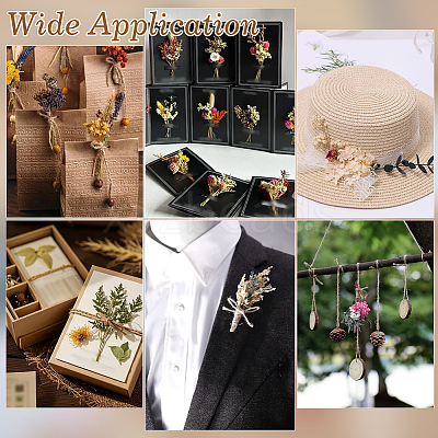 10Pcs 10 Styles Mini Dried Flower Bouquet AJEW-PH0008-78-1