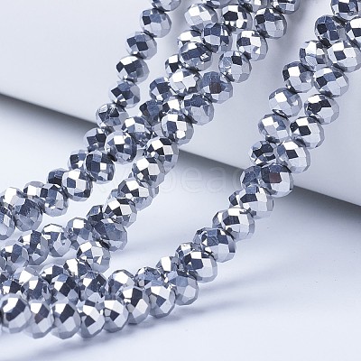 Electroplate Transparent Glass Beads Strands EGLA-A034-T1mm-UA05-1