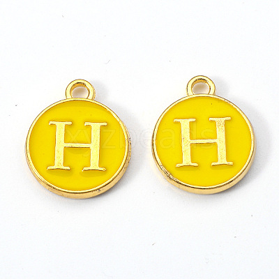 Golden Plated Alloy Enamel Charms LS-ENAM-S118-09H-1