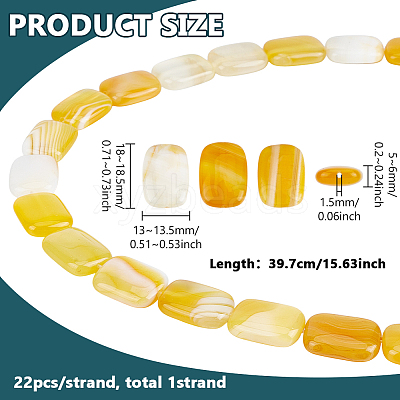 1 Strand Natural Striped Agate/Banded Agate Beads Strands G-PH0003-18-1