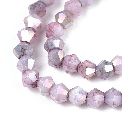 Ombre Effect Dyed Glass Beads Strands X-GLAA-T025-4mm-09C-1