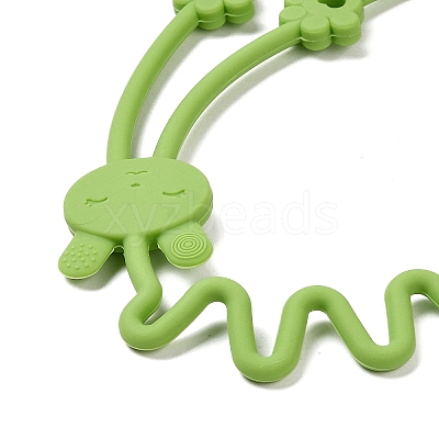 2 in 1 Silicone Baby Pacifier Holder Chains AJEW-G050-02B-1