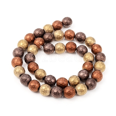 PVD Vacuum Plating Non-magnetic Synthetic Hematite Beads Strands G-F682-01B-1
