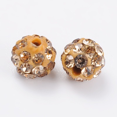 Polymer Clay Rhinestone Beads RB-A053-4mm-14-1