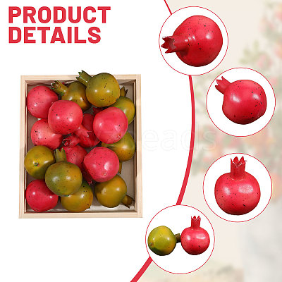 20Pcs 2 Colors Mini Foam Imitation Pomegranates AJEW-CA0004-33-1