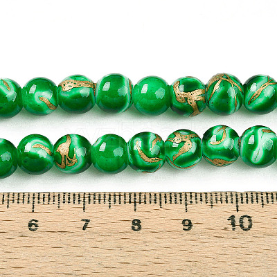 Baking Paint Glass Beads Strands DGLA-N010-8mm-04-1