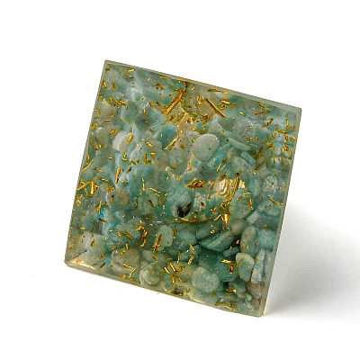 Orgonite Pyramid Resin Display Decorations G-PW0005-05M-1