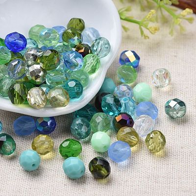 Transparent Czech Glass Beads GLAA-O018-08-1