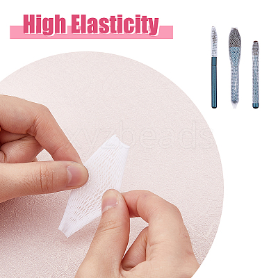 90Pcs 3 Style PE Makeup Brush Protector Reusable Expandable Mesh Cover AJEW-FH0003-18A-1