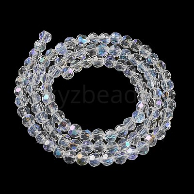 Electroplate Transparent Glass Beads Strands LS-EGLA-A035-T6mm-L19-1
