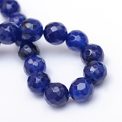 Natural White Jade Bead Strands G-R346-8mm-04-1