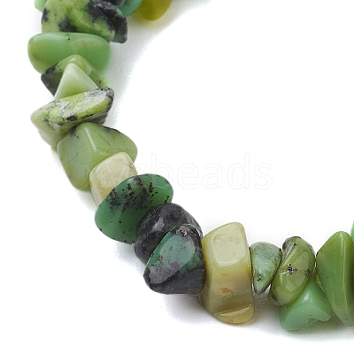 Natural Chrysoprase Beads Kids Bracelets BJEW-JB10611-01-1