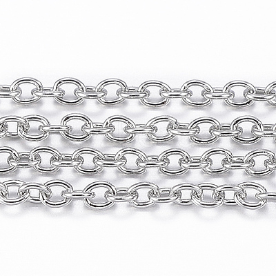 Tarnish Resistant 304 Stainless Steel Cable Chains CHS-H009-25P-A-1