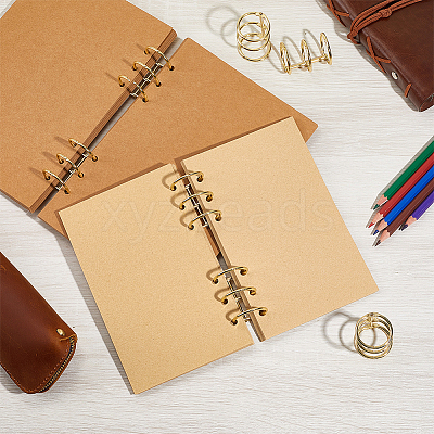 3-Ring Iron Loose Leaf Book Binder Hinged Rings AJEW-CP0009-48B-1