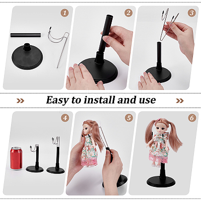 Stainless Steel Doll Stands ODIS-WH0025-252-1