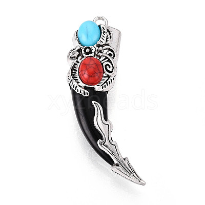 Tibetan Style Alloy Big Pendants PALLOY-N182-07B-AS-1