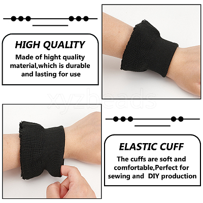 2PCS Nylon Knit Rib Bell Sleeve Cuff DIY-WR0003-96-1