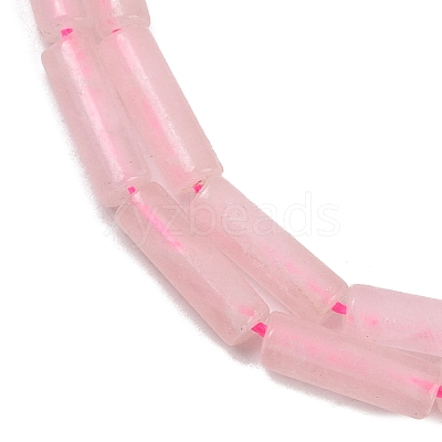 Natural Rose Quartz Column Beads Strands G-F247-08-A-1