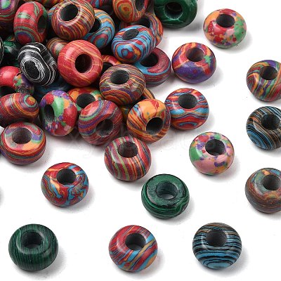 Synthetic Malachite Stone European Beads SPDL-R001-11-1