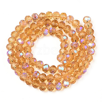 Electroplate Glass Beads Strands EGLA-A034-T6mm-L23-1